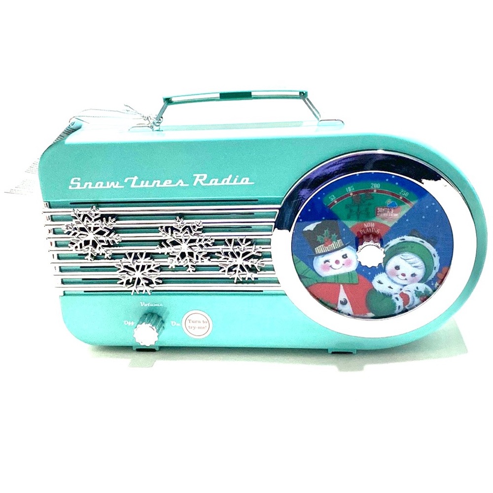 Mr Christmas Snow Tunes Radio Teal Snowman